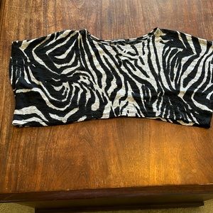 Size small zebra stripe crop top